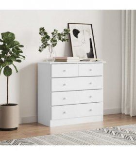 vidaXL Chest of Drawers ALTA White 77x35x73 cm Solid Wood Pine