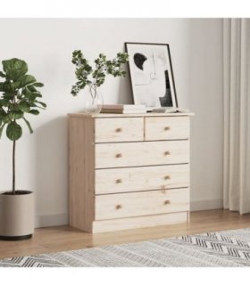 vidaXL Chest of Drawers ALTA 77x35x73 cm Solid Wood Pine — Colour: natural