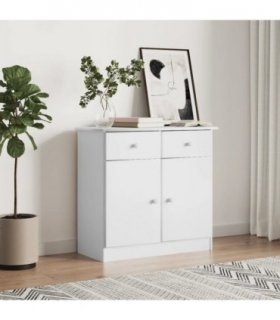 vidaXL Sideboard ALTA White 77x35x73 cm Solid Wood Pine