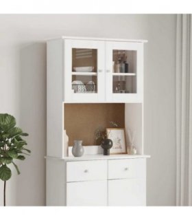 vidaXL Dresser Top ALTA White 77x30x92 cm Solid Wood Pine