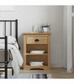 vidaXL Bedside Cabinet with Drawer BODO Honey Brown 53 x 38.5 x 67 cm