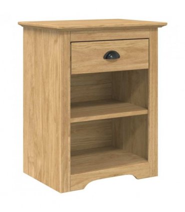 vidaXL Bedside Cabinet with Drawer BODO Honey Brown 53 x 38.5 x 67 cm