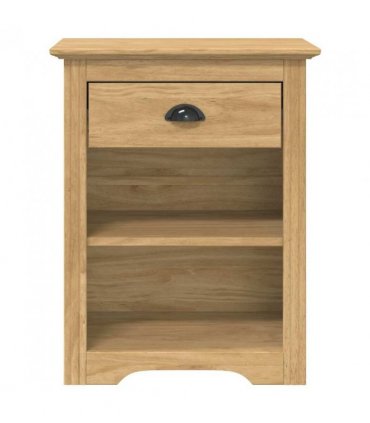 vidaXL Bedside Cabinet with Drawer BODO Honey Brown 53 x 38.5 x 67 cm