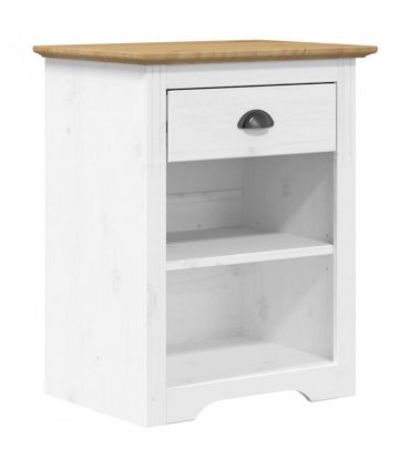 vidaXL Bedside Cabinet BODO Brown 53x38.5x66 cm Solid Wood Pine