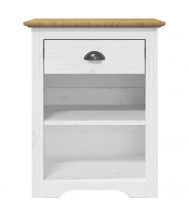 vidaXL Bedside Cabinet BODO Brown 53x38.5x66 cm Solid Wood Pine