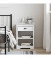 vidaXL Bedside Cabinet BODO White 53x38.5x66 cm Solid Wood Pine