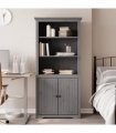 vidaXL Bookcase BODO Grey 80x40x172 cm Solid Wood Pine
