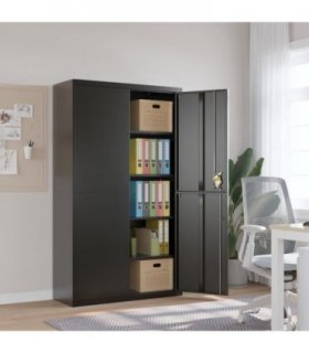 vidaXL File Cabinet Black 105x40x180 cm Steel