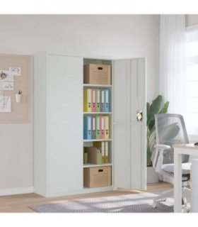 vidaXL File Cabinet Light Grey 105x40x180 cm Steel