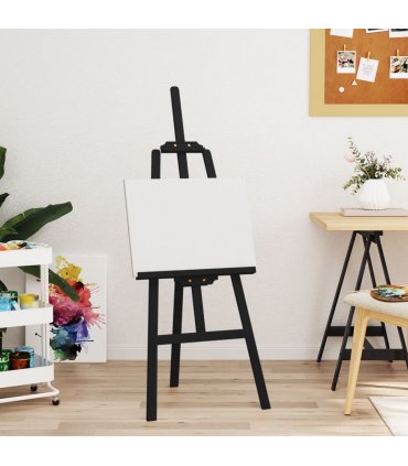 vidaXL Easel Stand Black 53.5x95x127 cm Solid Wood Pine
