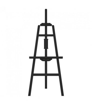 vidaXL Easel Stand Black 53.5x95x127 cm Solid Wood Pine