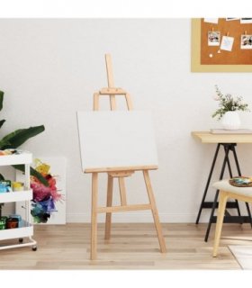 vidaXL Easel Stand 53.5x95x127 cm Solid Wood Pine — Colour: natural