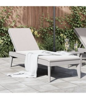 vidaXL Sun Lounger Grey 186x60x29 cm PP