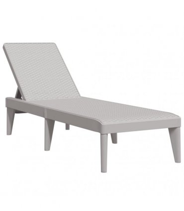 vidaXL Sun Lounger Grey 186x60x29 cm PP
