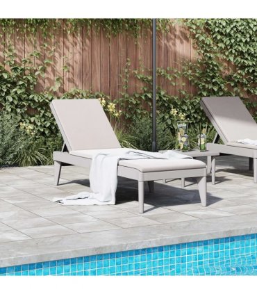 vidaXL Sun Lounger Grey 186x60x29 cm PP