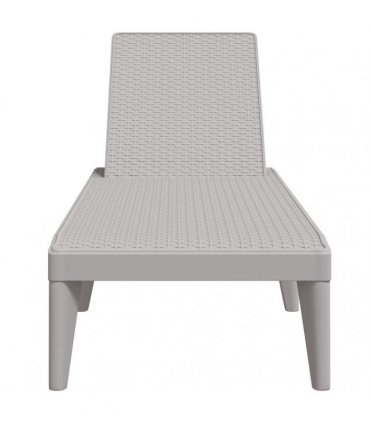vidaXL Sun Lounger Grey 186x60x29 cm PP