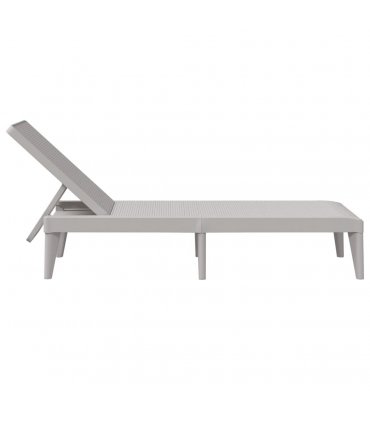 vidaXL Sun Lounger Grey 186x60x29 cm PP