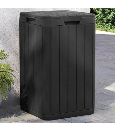 vidaXL Outdoor Garbage Bin Anthracite 38x38x65 cm PP
