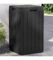 vidaXL Outdoor Garbage Bin Anthracite 38x38x65 cm PP