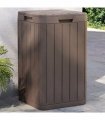 vidaXL Outdoor Garbage Bin Brown 38x38x65 cm PP