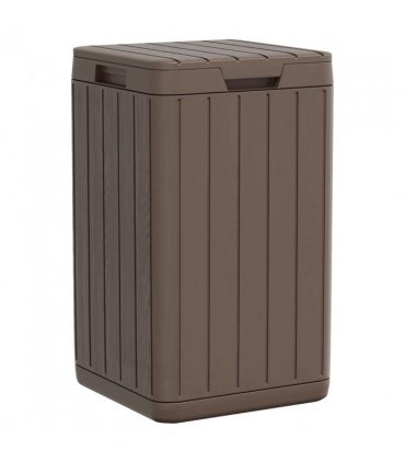 vidaXL Outdoor Garbage Bin Brown 38x38x65 cm PP