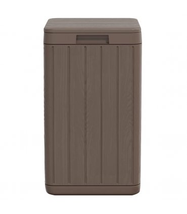 vidaXL Outdoor Garbage Bin Brown 38x38x65 cm PP