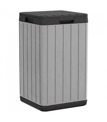 vidaXL Outdoor Garbage Bin Grey 38x38x65 cm PP