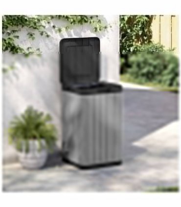 vidaXL Outdoor Garbage Bin Grey 38x38x65 cm PP