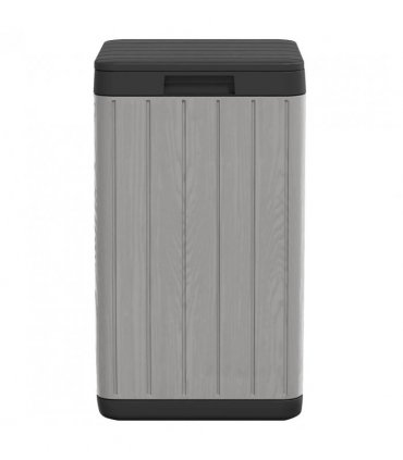 vidaXL Outdoor Garbage Bin Grey 38x38x65 cm PP