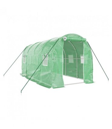 vidaXL Greenhouse with Steel Frame Green 8 m² 4x2x2 m — Size: 4 x 2 x 2 m