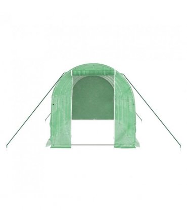 vidaXL Greenhouse with Steel Frame Green 8 m² 4x2x2 m — Size: 4 x 2 x 2 m