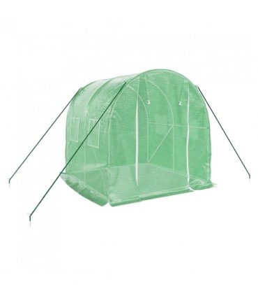 vidaXL Greenhouse with Steel Frame Green 4 m² 2x2x2 m — Size: 2 x 2 x 2 m