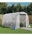 vidaXL Greenhouse with Steel Frame White 8 m² 4x2x2 m — Size: 4 x 2 x 2 m