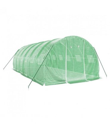 vidaXL Greenhouse with Steel Frame Green 18 m² 6x3x2 m — Size: 6 x 3 x 2 m