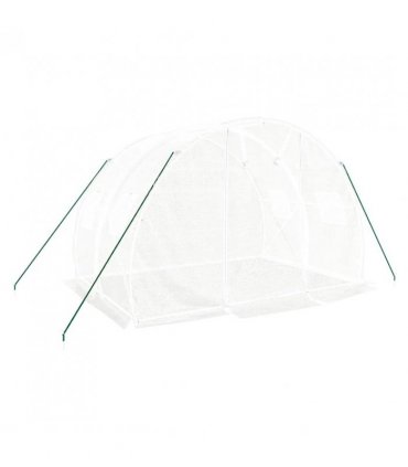 vidaXL Greenhouse with Steel Frame White 6 m² 3x2x2 m — Size: 3 x 2 x 2 m