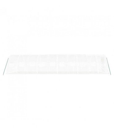 vidaXL Greenhouse with Steel Frame White 30 m² 10x3x2 m — Size: 10 x 3 x 2 m
