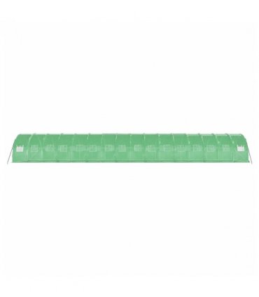 vidaXL Greenhouse with Steel Frame Green 48 m² 16x3x2 m — Size: 16 x 3 x 2 m