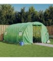 vidaXL Greenhouse with Steel Frame Green 12 m² 4x3x2 m — Size: 4 x 3 x 2 m