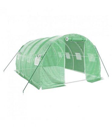 vidaXL Greenhouse with Steel Frame Green 12 m² 4x3x2 m — Size: 4 x 3 x 2 m