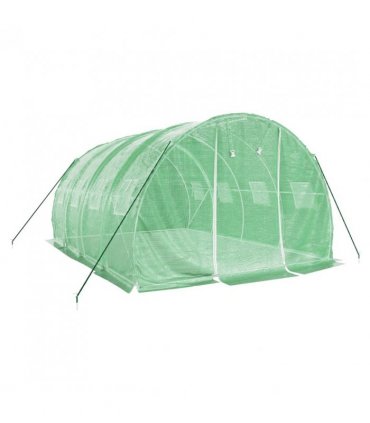 vidaXL Greenhouse with Steel Frame Green 12 m² 4x3x2 m — Size: 4 x 3 x 2 m