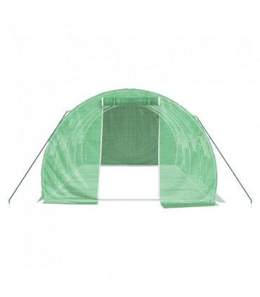 vidaXL Greenhouse with Steel Frame Green 12 m² 4x3x2 m — Size: 4 x 3 x 2 m