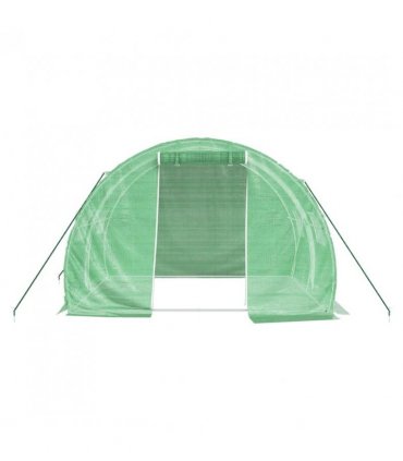 vidaXL Greenhouse with Steel Frame Green 6 m² 3x2x2 m — Size: 3 x 2 x 2 m