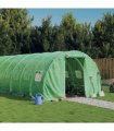 vidaXL Greenhouse with Steel Frame Green 60 m² 20x3x2 m — Size: 20 x 3 x 2 m