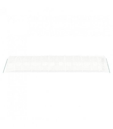 vidaXL Greenhouse with Steel Frame White 36 m² 12x3x2 m — Size: 12 x 3 x 2 m