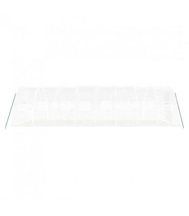 vidaXL Greenhouse with Steel Frame White 24 m² 8x3x2 m — Size: 8 x 3 x 2 m