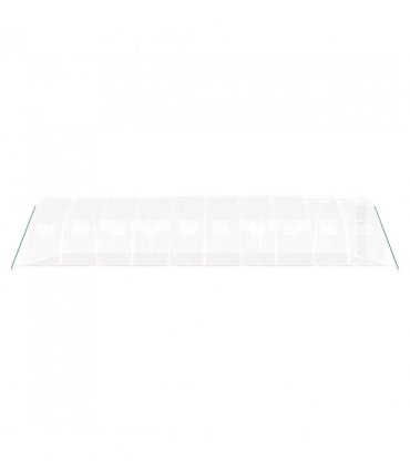 vidaXL Greenhouse with Steel Frame White 40 m² 10x4x2 m — Size: 10 x 4 x 2 m