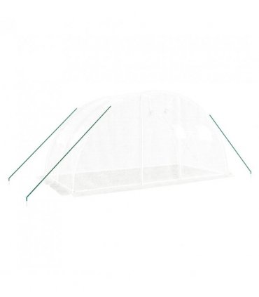 vidaXL Greenhouse with Steel Frame White 8 m² 4x2x2 m — Size: 4 x 2 x 2 m — V0671965569