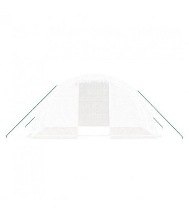 vidaXL Greenhouse with Steel Frame White 8 m² 4x2x2 m — Size: 4 x 2 x 2 m — V0671965569