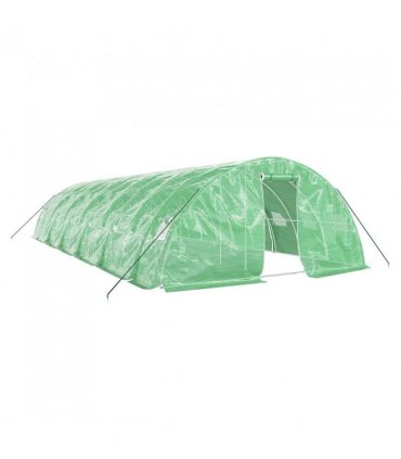 vidaXL Greenhouse with Steel Frame Green 60 m² 12x5x2.3 m — Size: 12 x 5 x 2.3 m