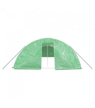 vidaXL Greenhouse with Steel Frame Green 60 m² 12x5x2.3 m — Size: 12 x 5 x 2.3 m